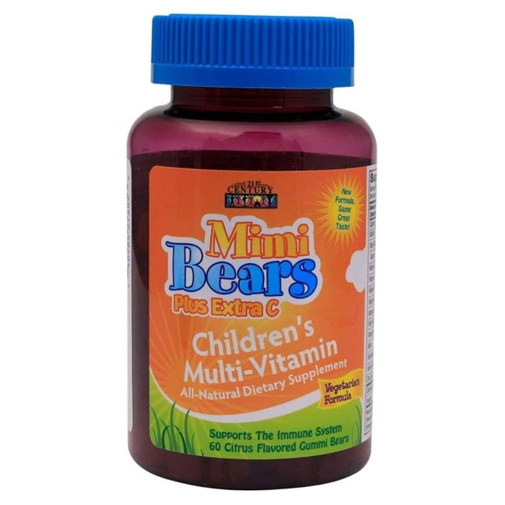 * 21st Century Mimi Bears Multivitamin +C Gummies, 60's