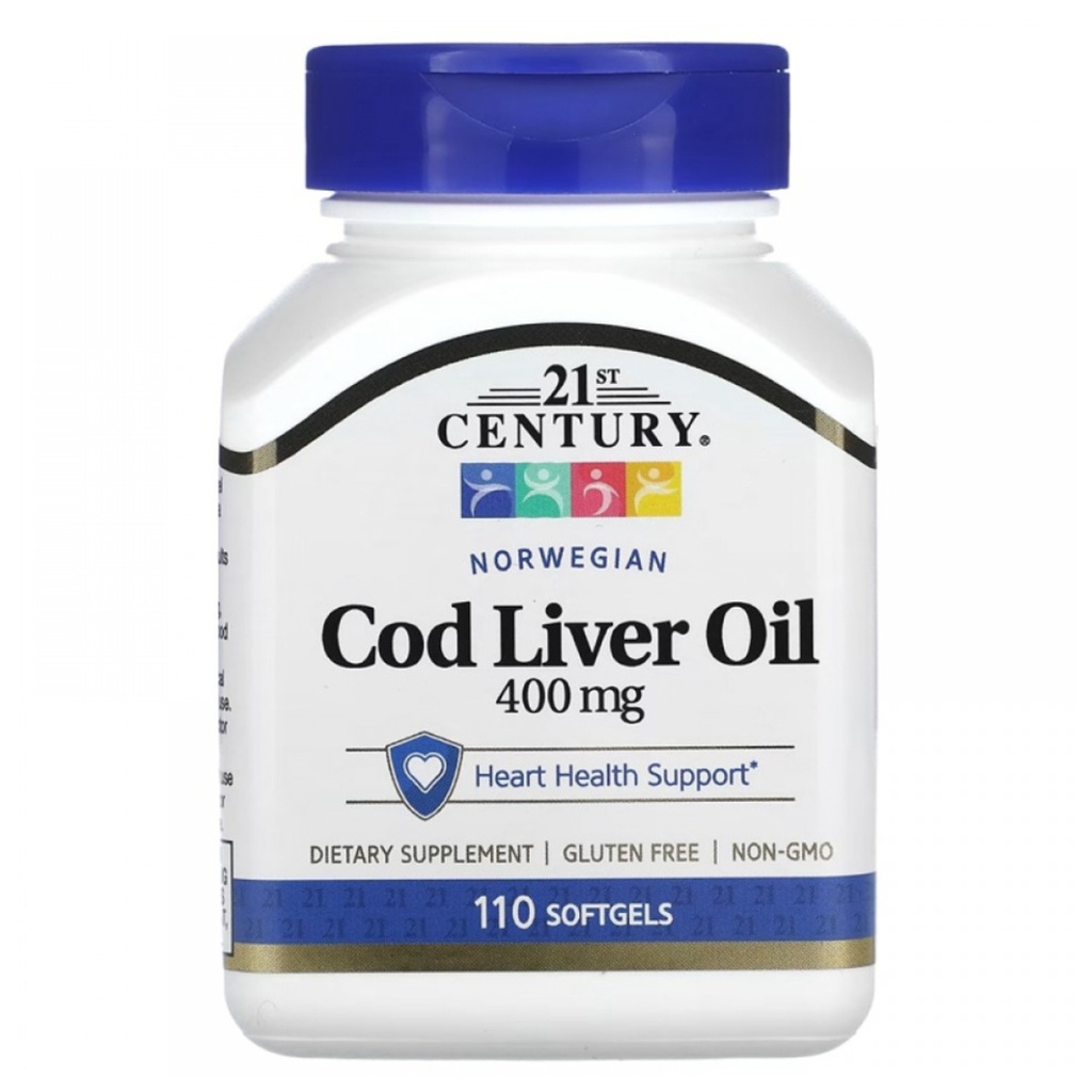 * 21st Century Cod Liver Oil 400mg Softgels, 110's