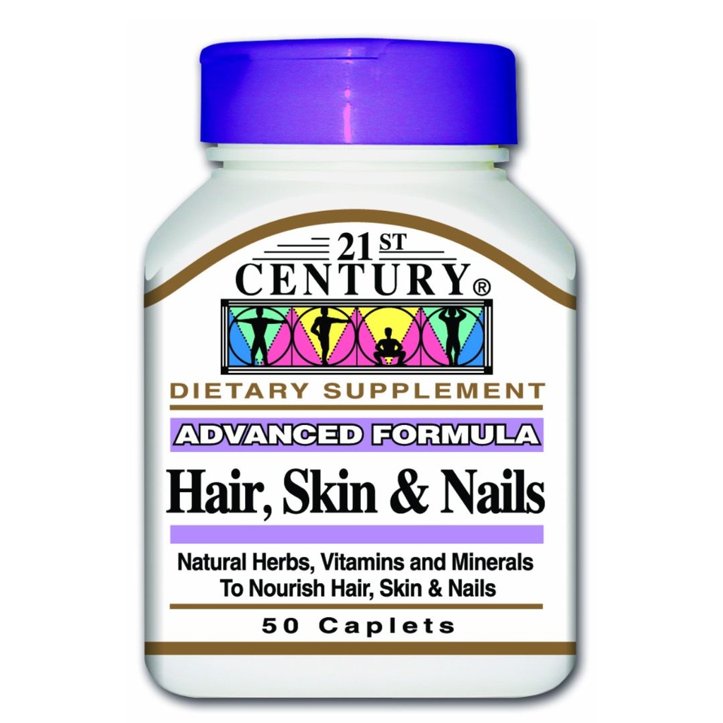 * 21st Century Hair Skin & Nails Caplets, 50's