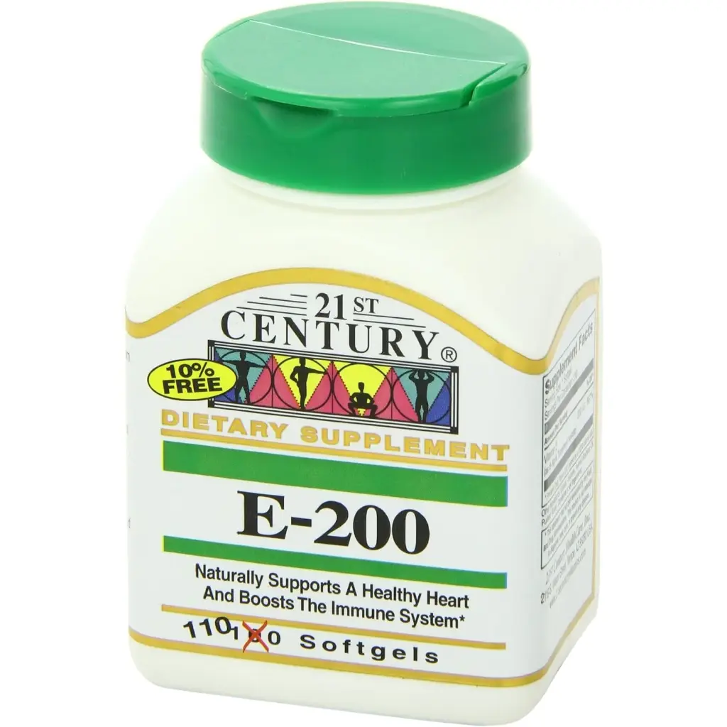* 21st Century Vitamin E 200iu Softgels, 110's
