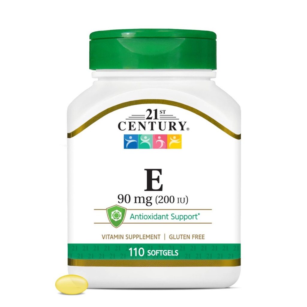 * 21st Century Vitamin E-200iu Softgels, 110's