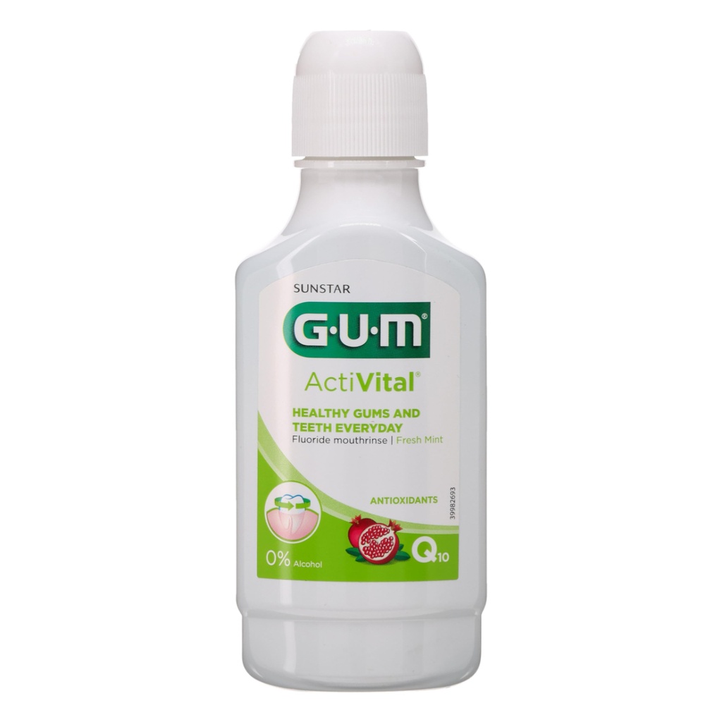 * Gum ActiVital Fluoride Fresh Mint Mouth Rinse, 300ml