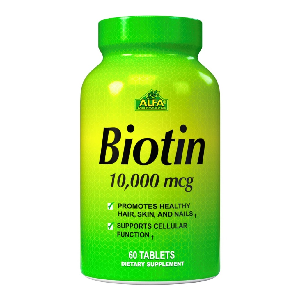 * Alfa Biotin 10,000mcg Tablets, 60's