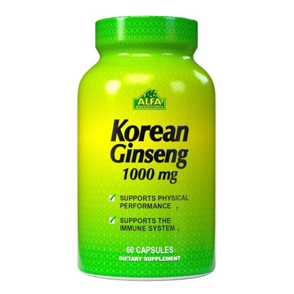 * Alfa Korean Ginseng 1000mg Capsules, 60's