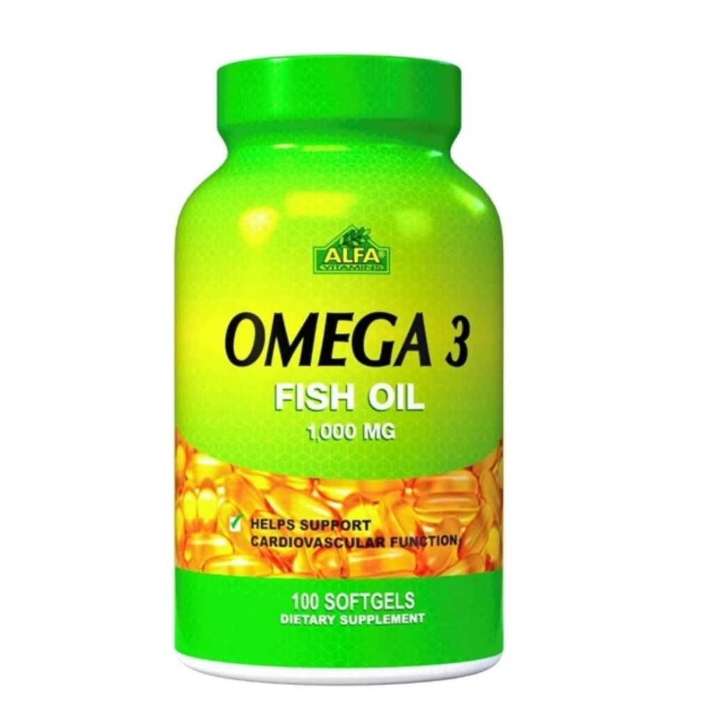 * Alfa Omega Fish Oil 1000mg Softgel 100's