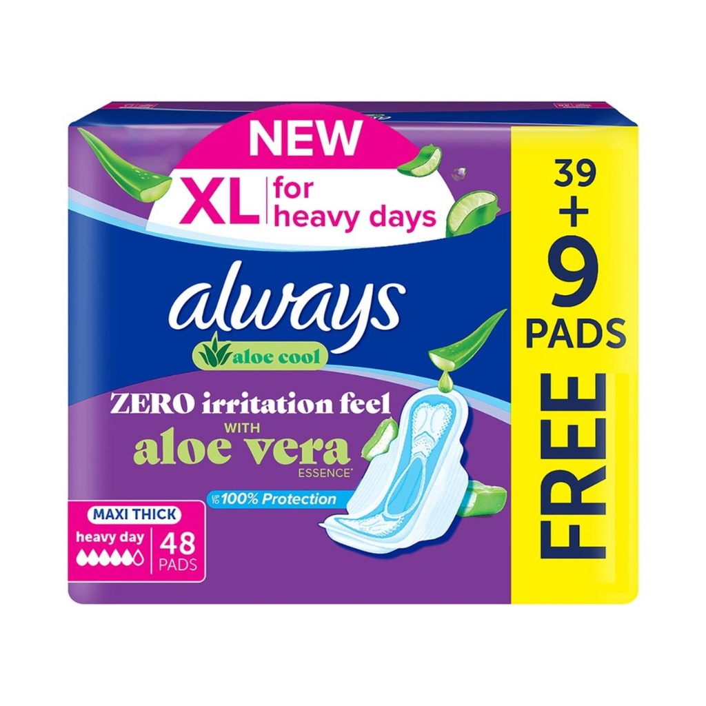 * Always Aloe Cool Maxi Thick XL, 48's - OFFER
