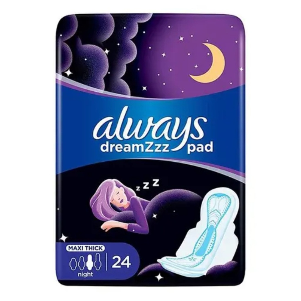 * Always DreamzPad Maxi Thick (Xl) Night Pads, 24's
