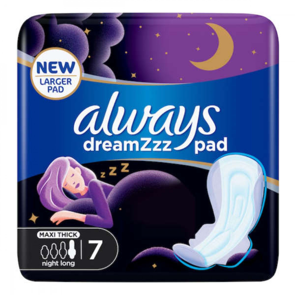 * Always DreamZzz Maxi Thick (Mesh) Night Long Pads, 7's 