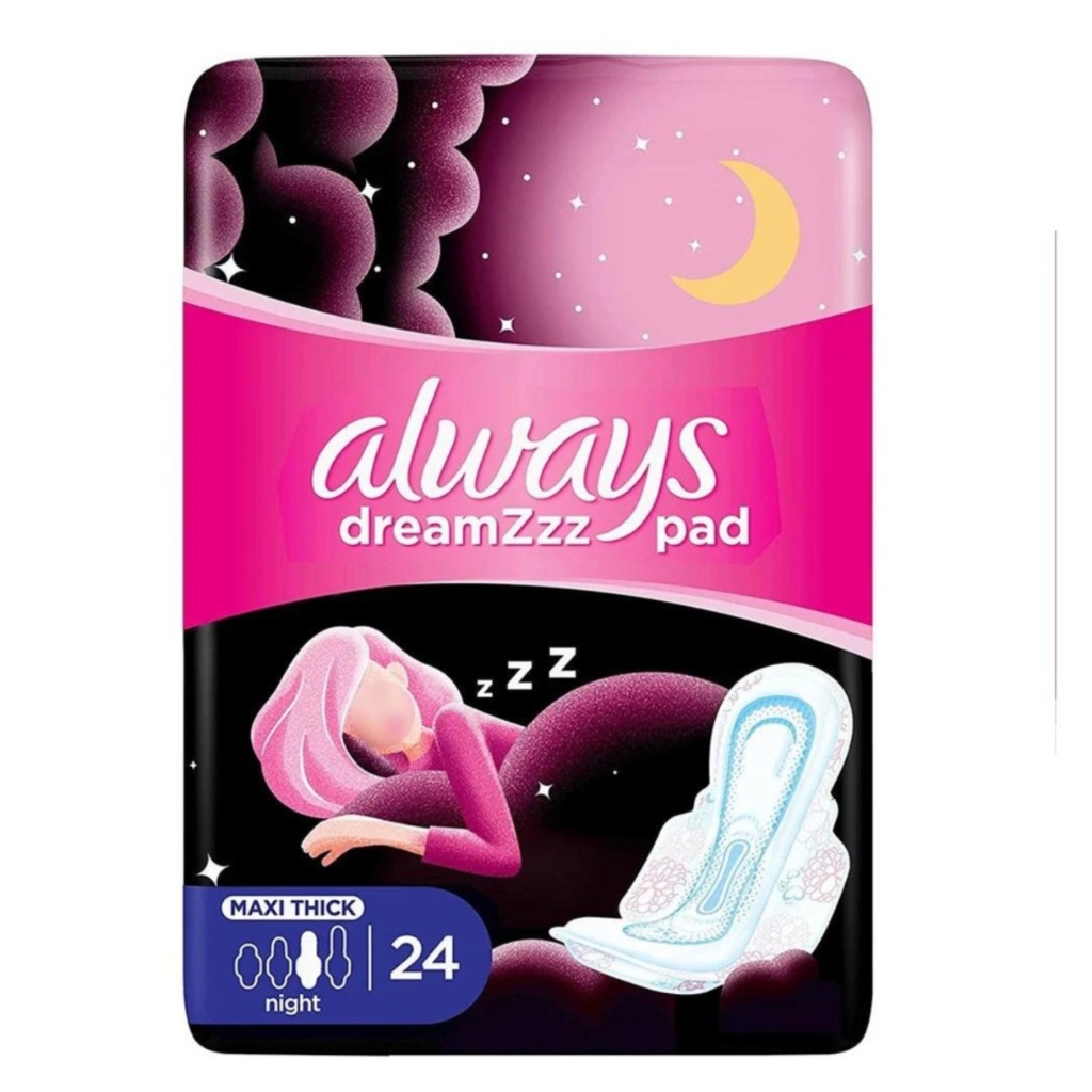 * Always DreamzzPad Cotton Night Wings, 24's