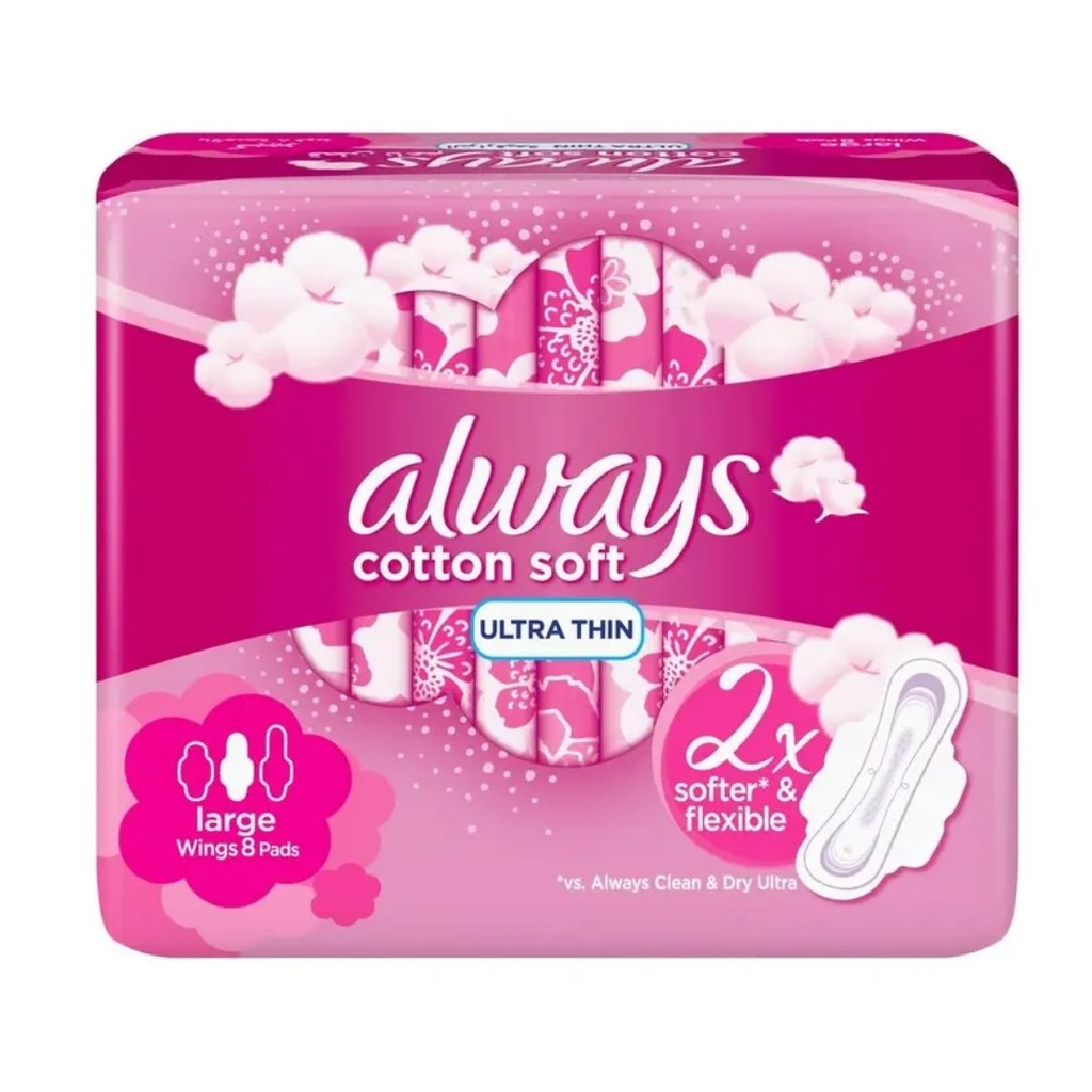 * Always Ultra Cotton Large Wings 8's