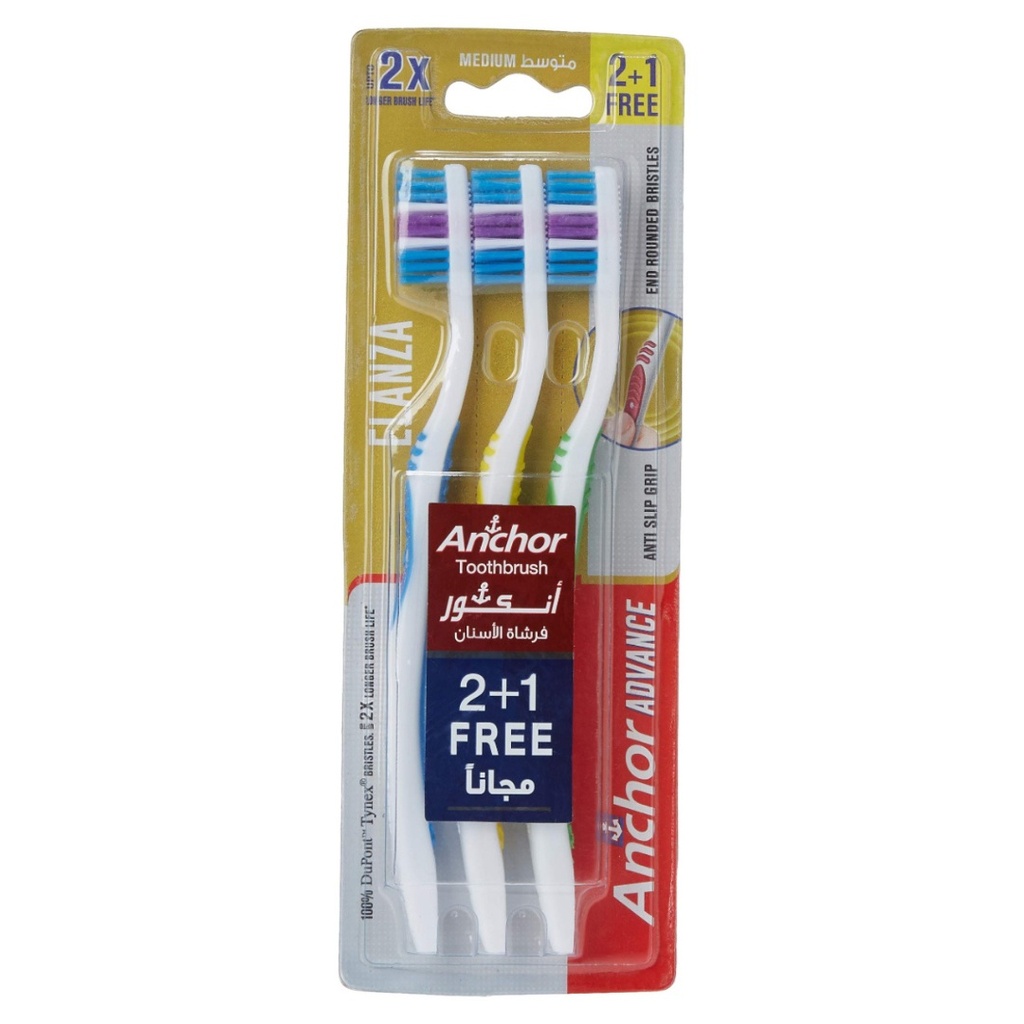 * Anchor Advance Medium Toothbrush - 2+1 Free
