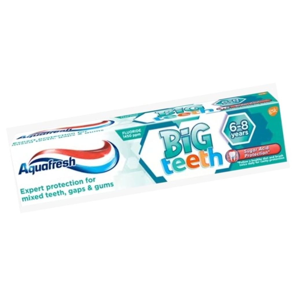 * Aquafresh Big Teeth Kids 6-8 Years Toothpaste, 50ml