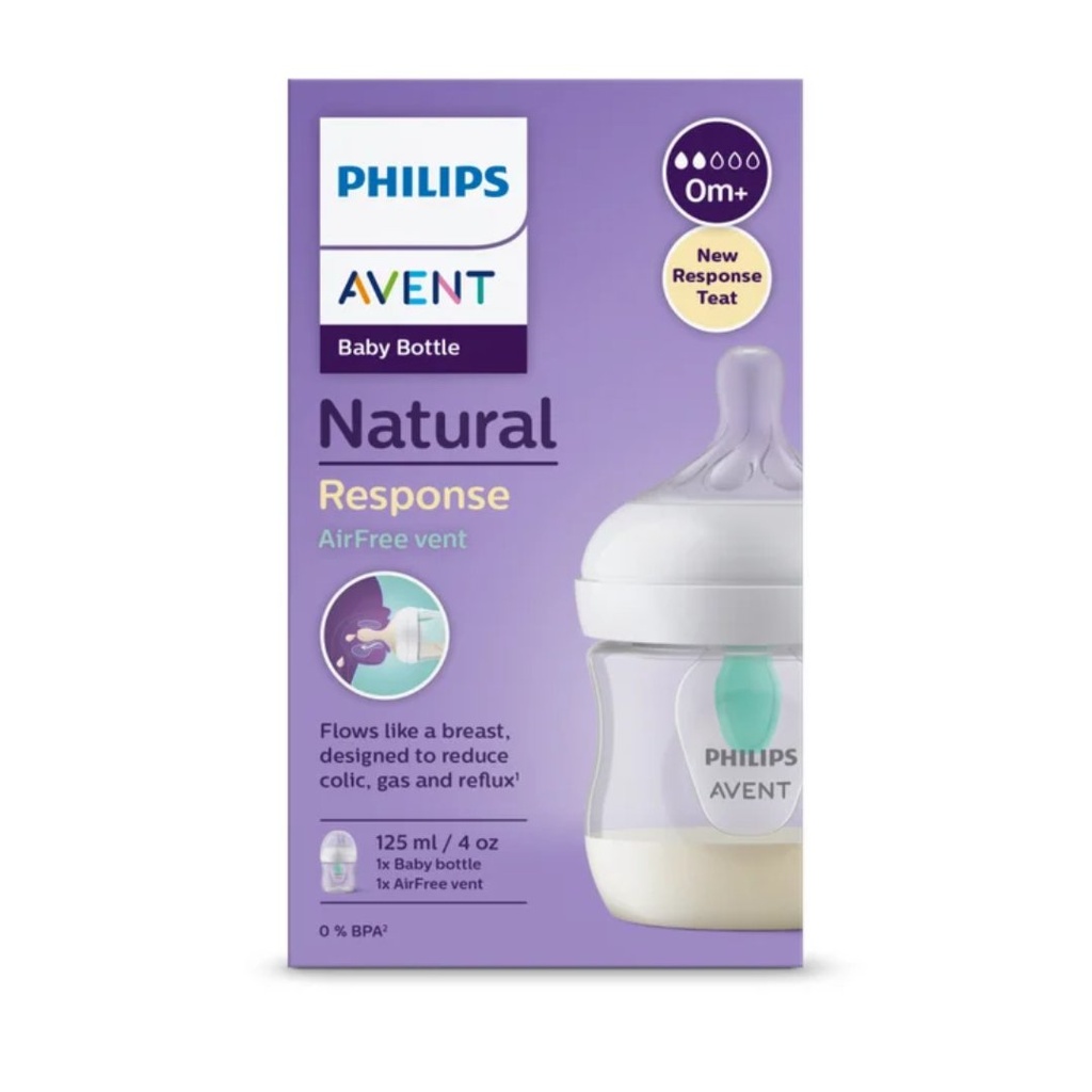 * Avent Natural Response AirFree Vent Baby Bottle 0m+, 125ml