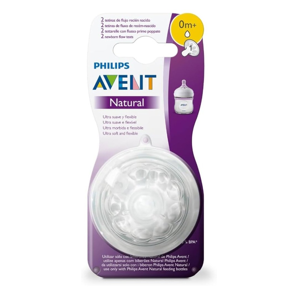 * Avent Natural First Flow Teats 0m+, 2's