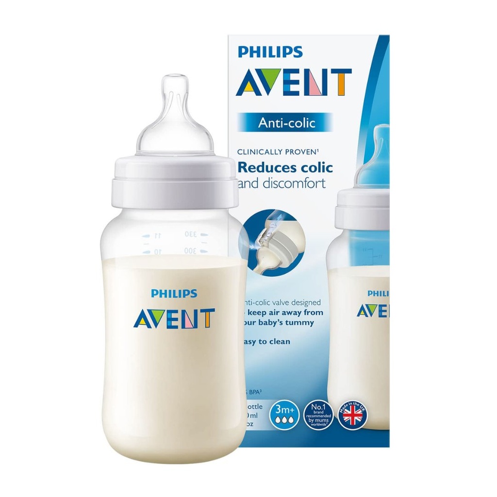 * Avent Anti-Colic Feeding Bottle - 3m+, 330ml
