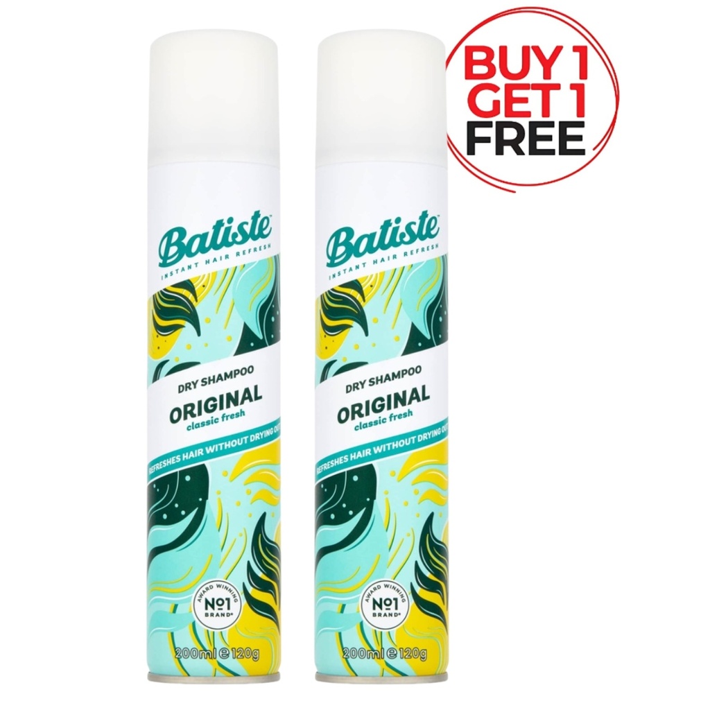 * Batiste Original Dry Shampoo, 200ml - OFFER (Twin Pack 25% Off)