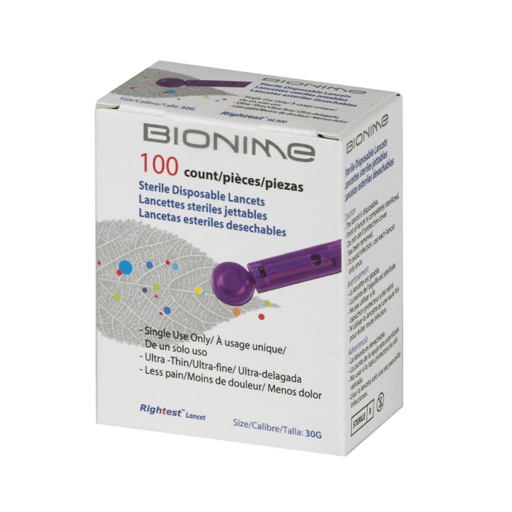 * Bionime Blood Glucose Lancet, 100's