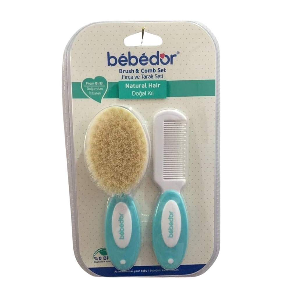 * Bebedor Natural Hair Brush & Comb Set 