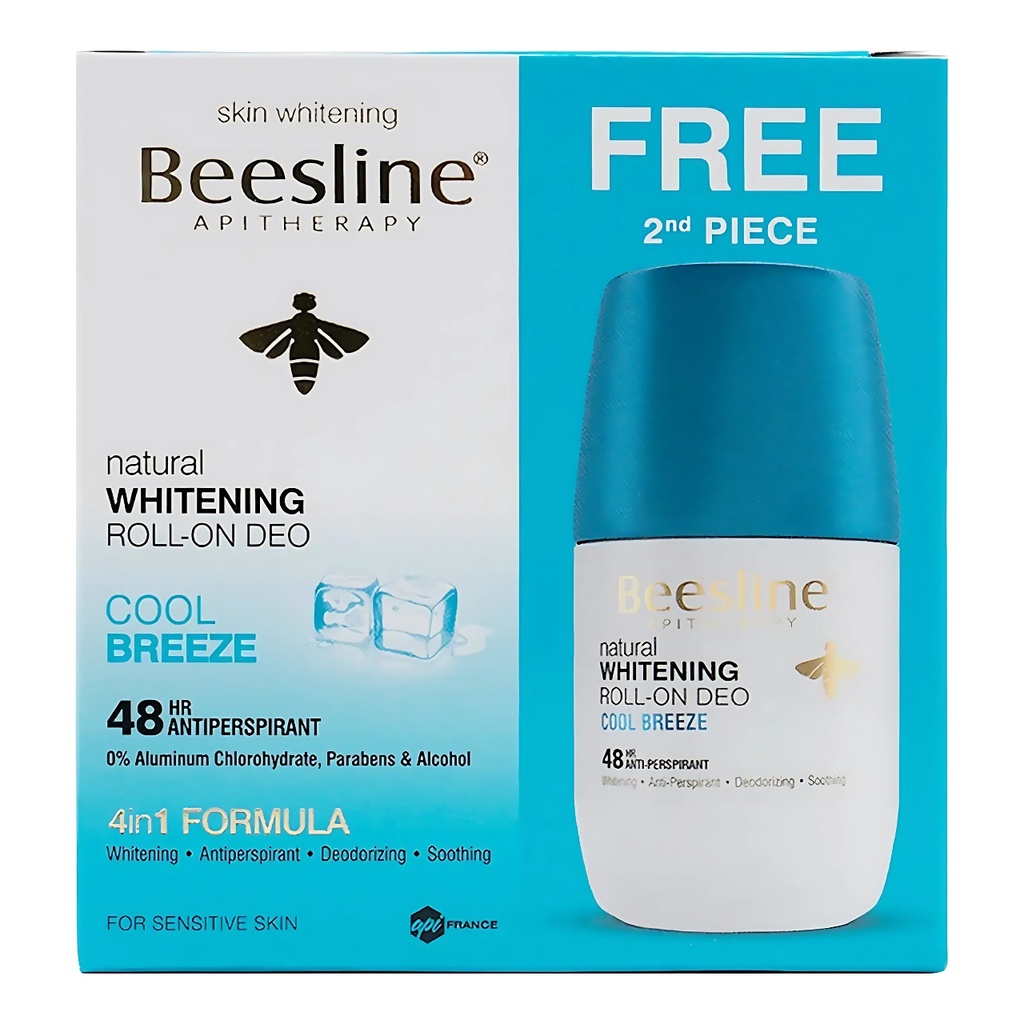 * Beesline Deodorant Cool Breeze Roll On, 50ml (1+1 Free)