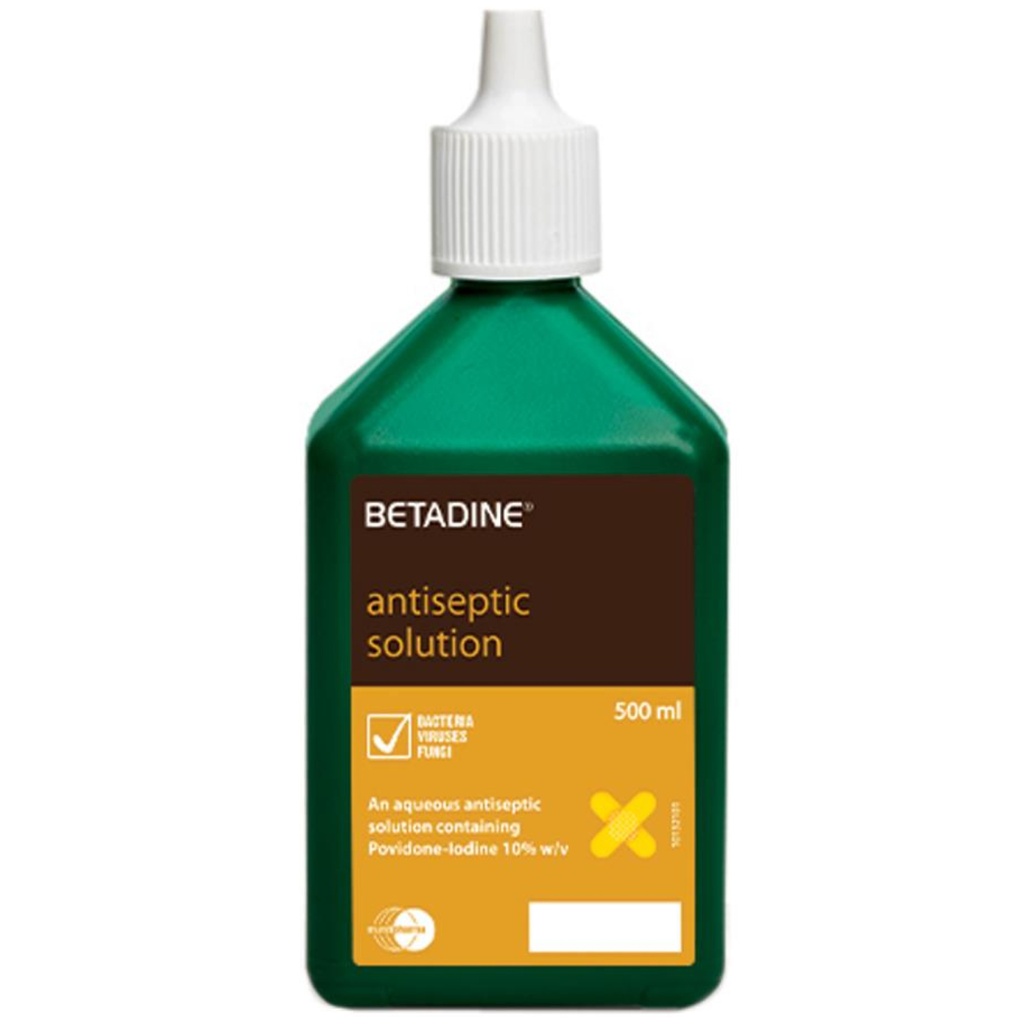 * Betadine Antiseptic Solution, 500ml