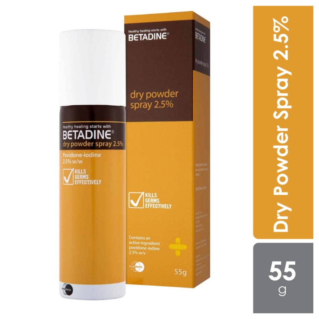 * Betadine Dry Powder Spray, 55g
