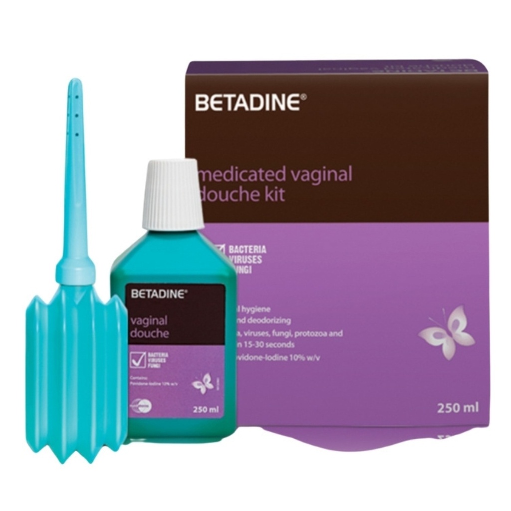 Betadine Medicated Vaginal Douche Kit, 250ml