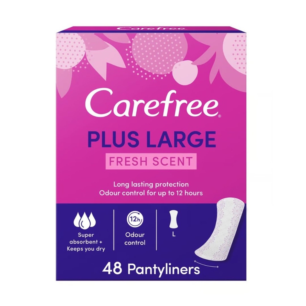 * Carefree Plus Large, 48's - Fresh Scent