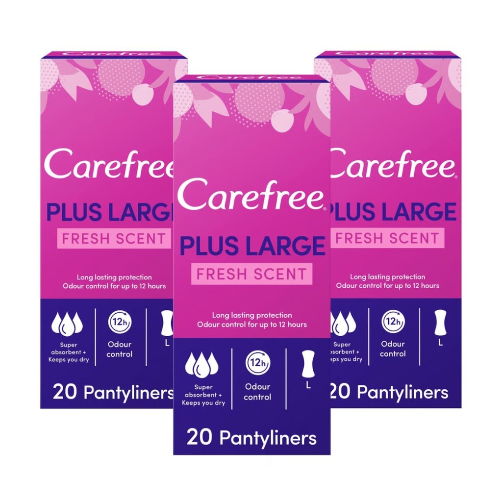 * Carefree Plus Large, 20's - Fresh Scent - OFFER (2+1 Free)
