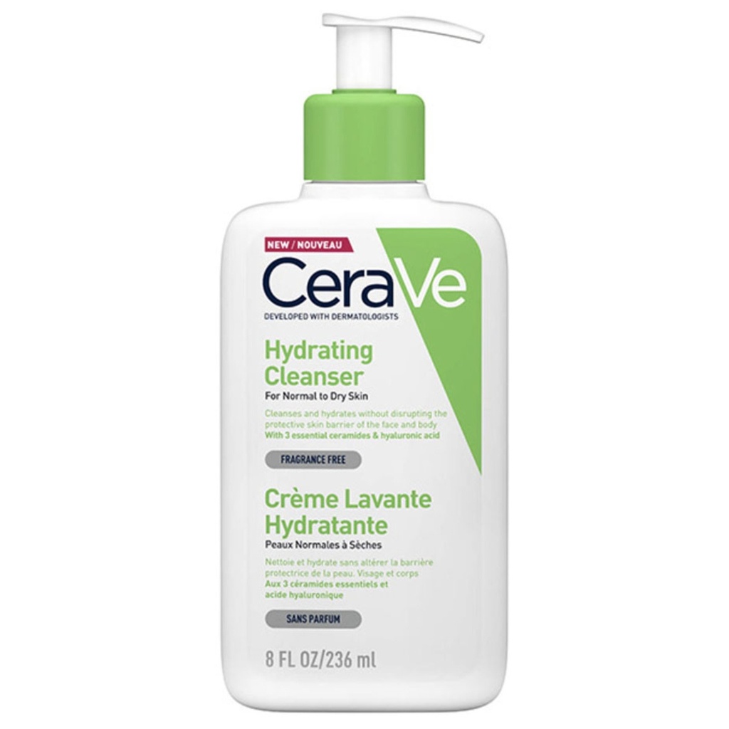 * Cerave Hydrating Cleanser, 236ml