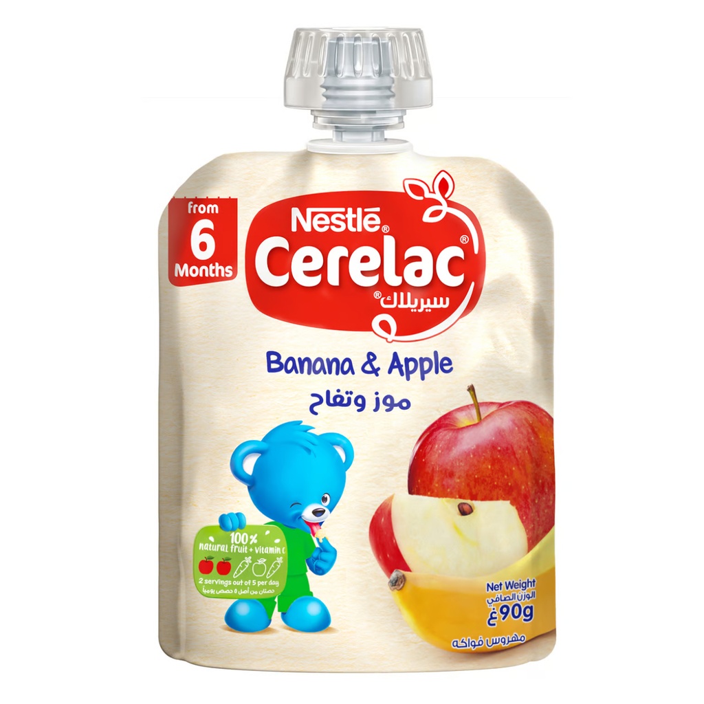* Cerelac Banana & Apple Pouch, 90g