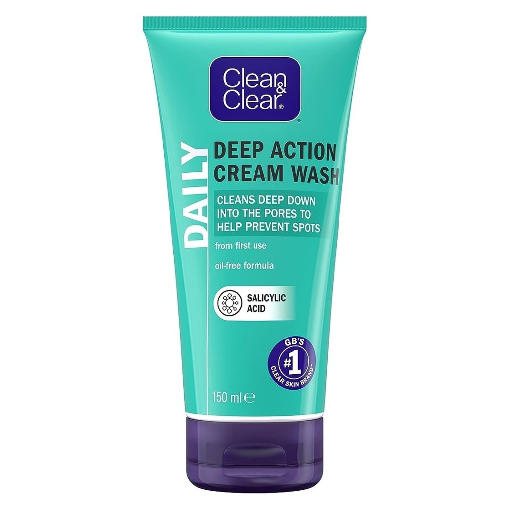 * Clean & Clear Deep Action Cream Wash, 150ml