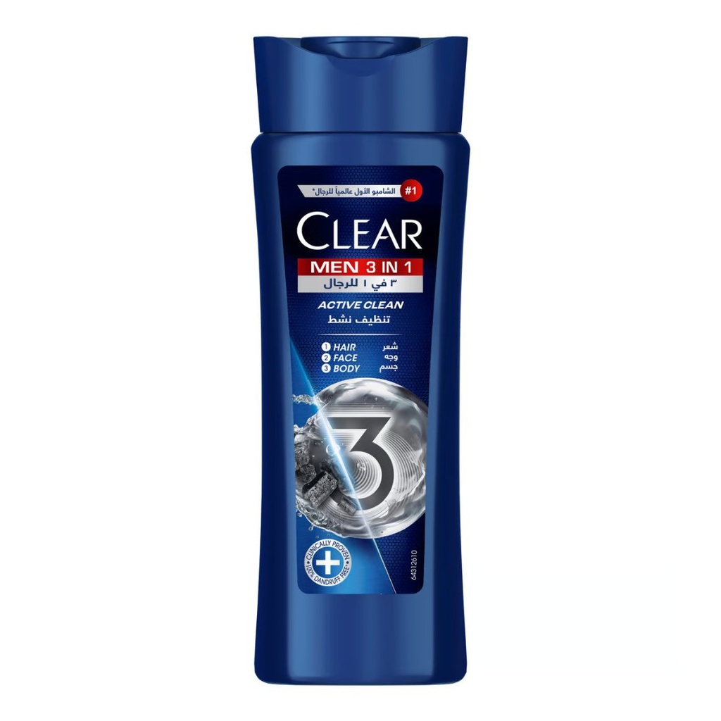 * Clear Men 3 In 1 Complete Care Shampoo, 200ml