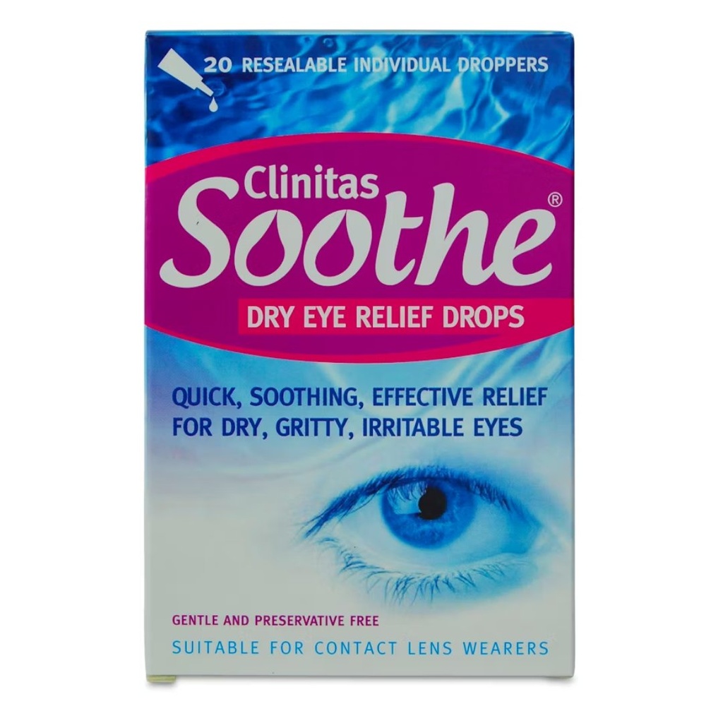 * Clinitas Soothe Dry Eye Relief Drops, 20x0.5ml