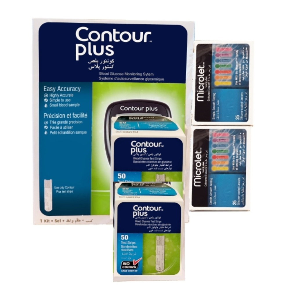 Contour Plus Machine 100 Strips + 50 Safety Lancets - Offer