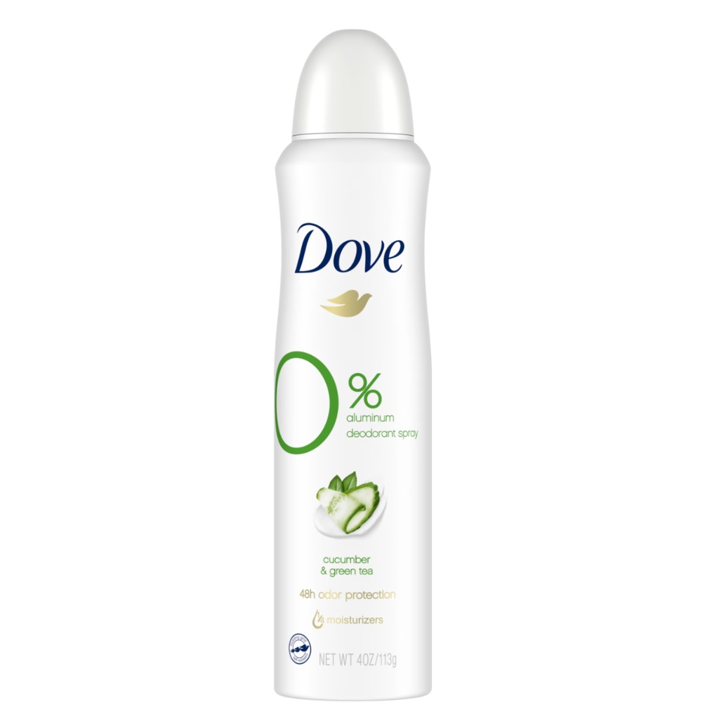 Dove Deodorant Cucumber & Green Tea 0% Spray, 150ml