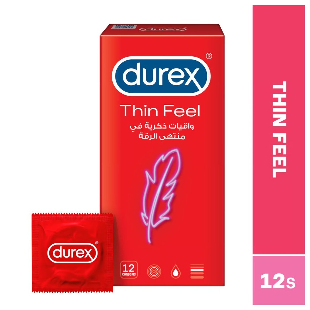 * Durex Feel Thin Condoms, 12's