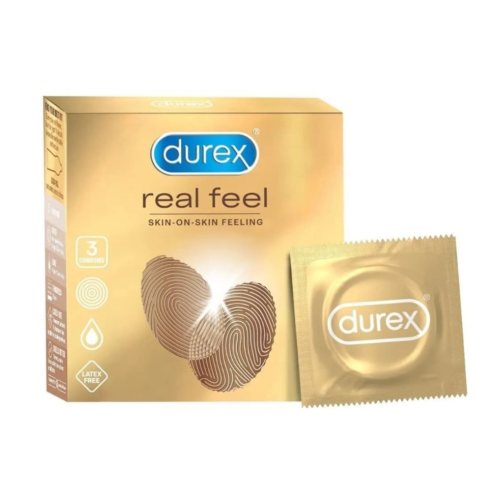 * Durex Real Feel Condoms, 3's