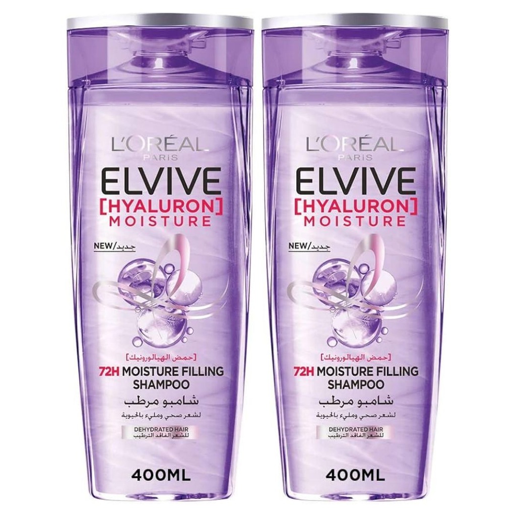 * Elvive Hyaluron Shampoo, 400ml - OFFER (Twin Pack 33% Off) 