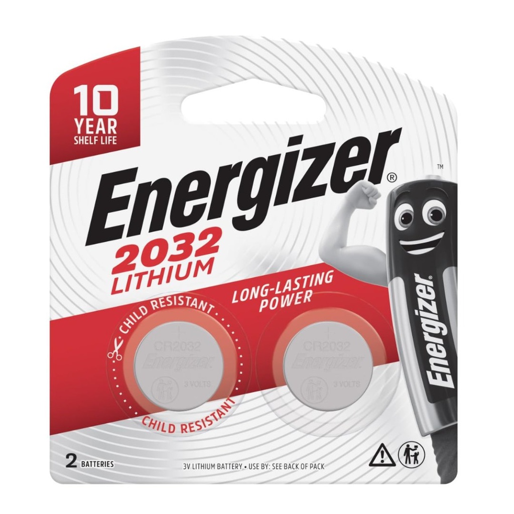 * Energizer 2032 3V Lithium Coin Battery, 2's