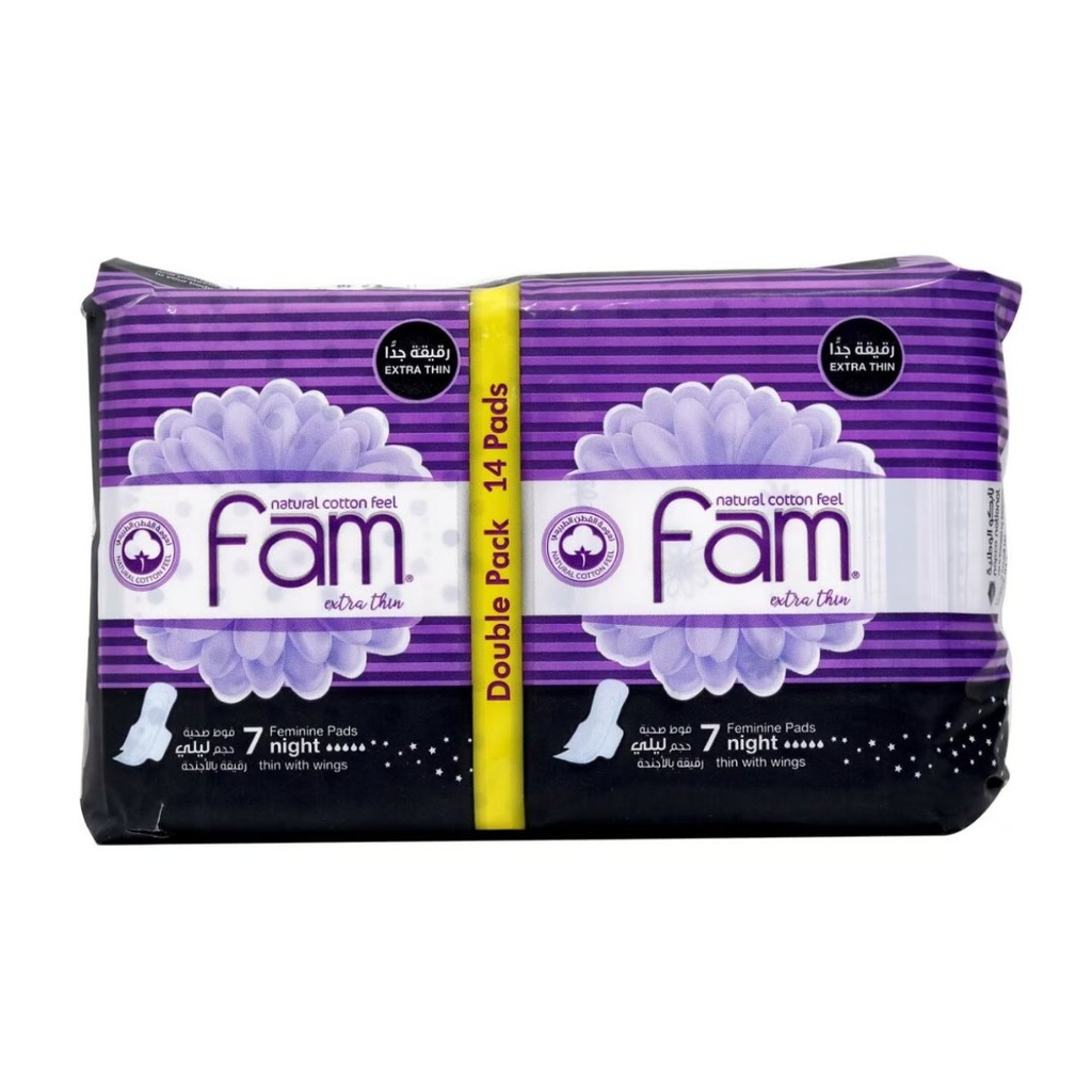 * Fam Extra Thin Night with Wings Duo, 14's