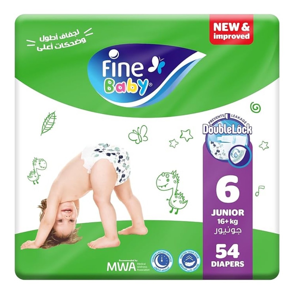 * Fine Baby Diaper Size 6 - Junior, 54's