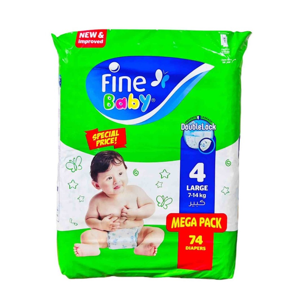 * Fine Baby Diaper Size 4 - Large, 74's