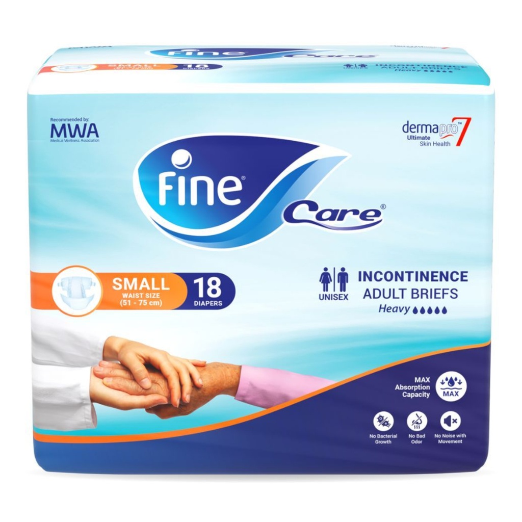 * Fine Care Adult Unisex Briefs Small, 18's