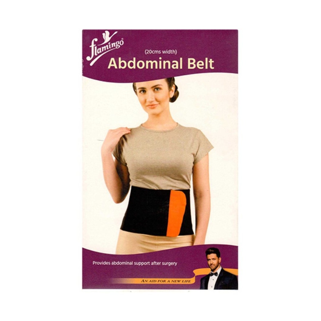 * Flamingo Abdominal Belt 2XL Black/Orange - OC2002