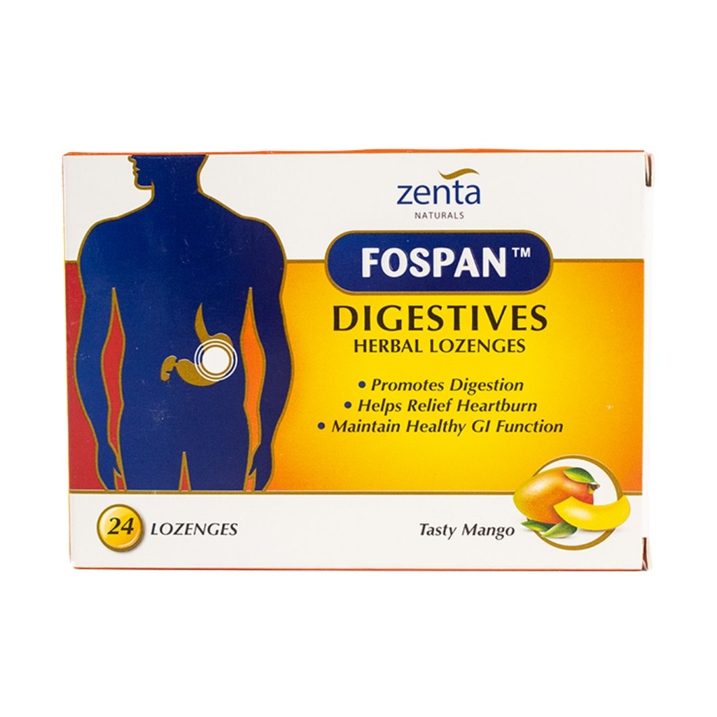 * Fospan Digestives Herbal Lozenges - Mango, 24's