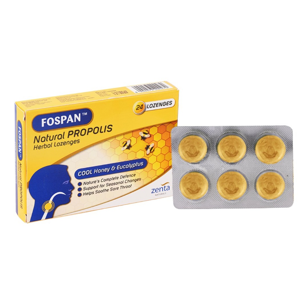 * Fospan Natural Propolis Lozenges, 24's