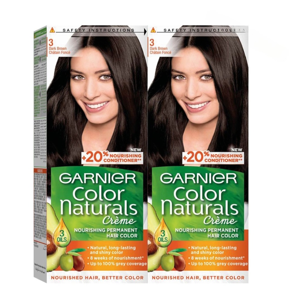 * Garnier Color Naturals 3 - Dark Brown - OFFER (Twin Pack 25% Off)