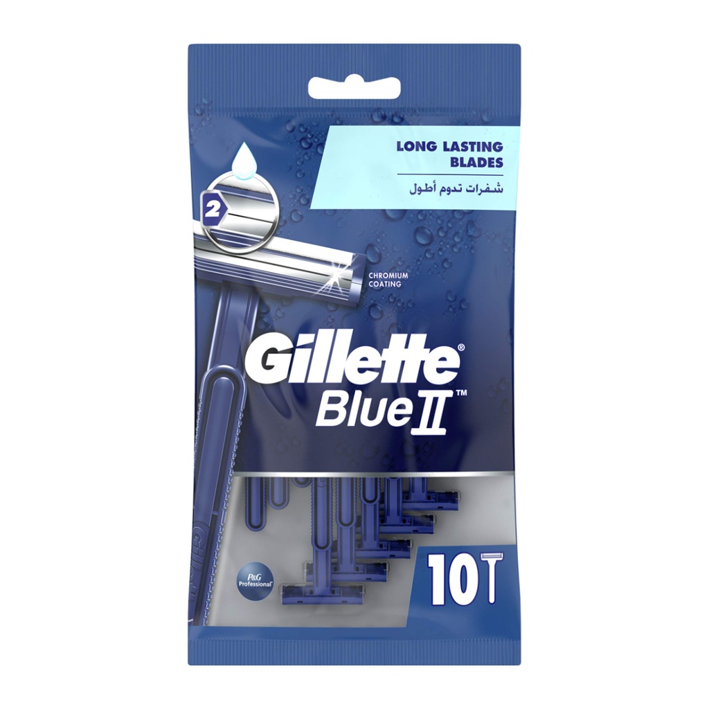 * Gillette Blue2 Razors, 10's (Bag)