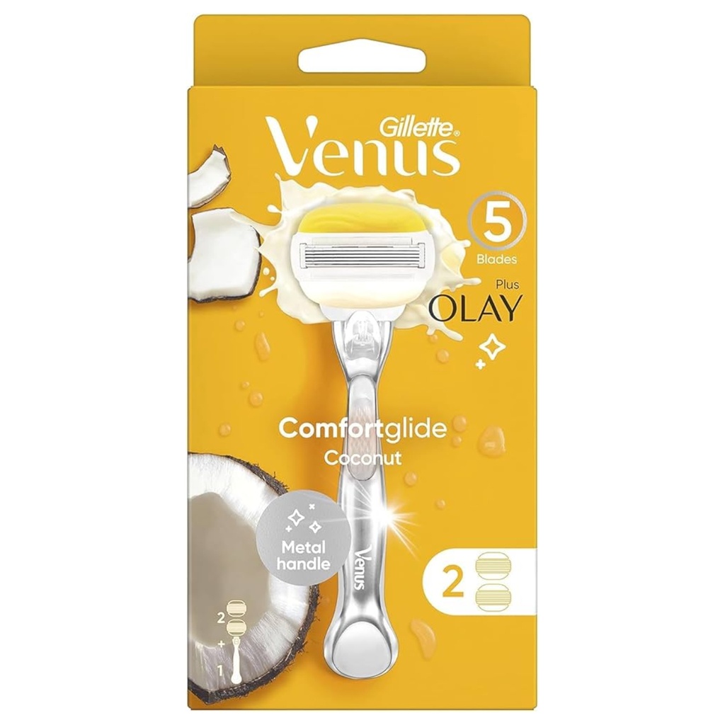 * Gillette Venus Comfortglide Olay Coconut Razor + 2 Refills