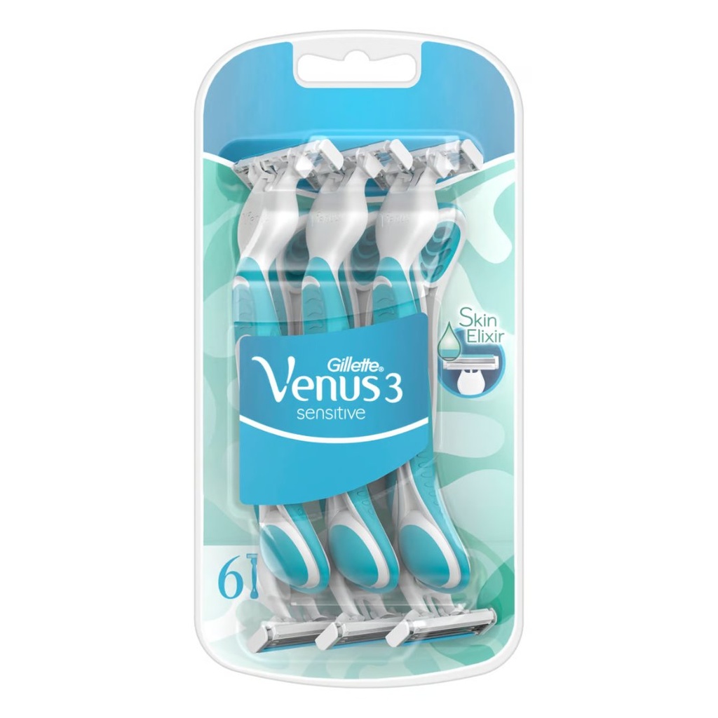 * Gillette Venus3 Sensitive Razors, 6's